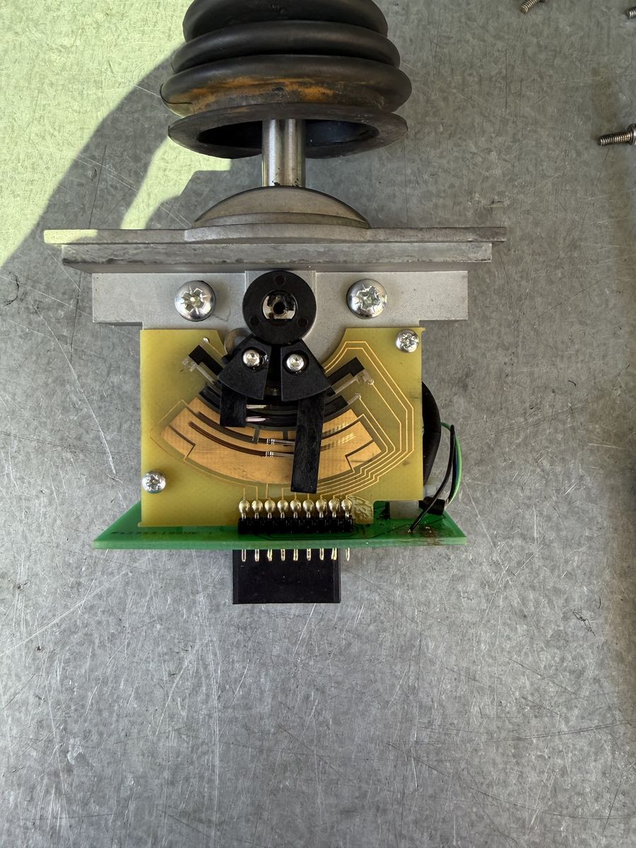 Joystick control opened up for repair